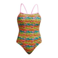 FUNKITA Lying Cheet Ladies Eco Single Strap One Piece -Best Swimwear Store swimwear shack fks030l lying cheet 02 3