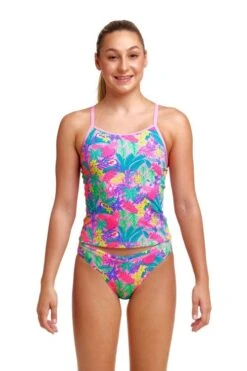 Funkita Girls Swim Steady Tankini & Brief Jungle Party -Best Swimwear Store swimwear shack fks055g jungle party 01
