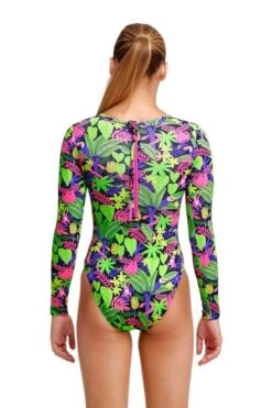 Funkita Girls Long Shot One Piece Sloth Slumber -Best Swimwear Store swimwear shack fks060g sloth slumber 02