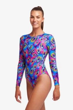 Funkita Ladies Long Shot One Piece Peacock Paradise