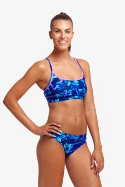 Funkita Ladies Sports Top Leaf Laser -Best Swimwear Store swimwear shack fs02l leaf laser 17 1