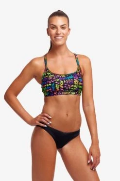 Funkita Ladies Sports Top Love Funky -Best Swimwear Store swimwear shack fs02l love funky 14