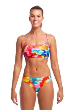 FUNKITA Messy Monet Ladies Sports Top -Best Swimwear Store swimwear shack fs02l messy monet 01