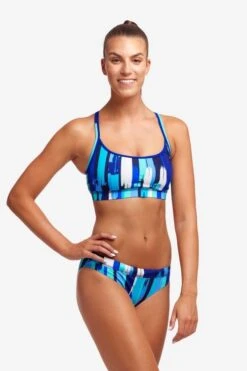 FUNKITA Roller Paint Ladies Sports Top -Best Swimwear Store swimwear shack fs02l roller paint 09