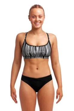 FUNKITA Stick Stack Ladies Sports Top -Best Swimwear Store swimwear shack fs02l stick stack 01