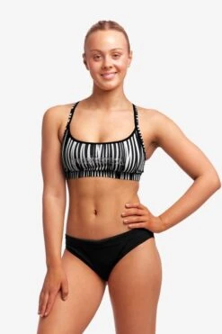 FUNKITA Stick Stack Ladies Sports Top -Best Swimwear Store swimwear shack fs02l stick stack 18