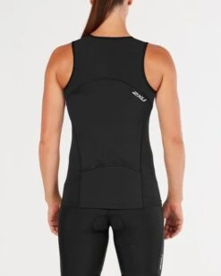 2XU Womens Active Tri Singlet -Best Swimwear Store w t wt4866a blk blk 02