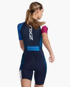 2XU Womens Aero Sleeved Trisuit -Best Swimwear Store wt6431d mdn ftv 11